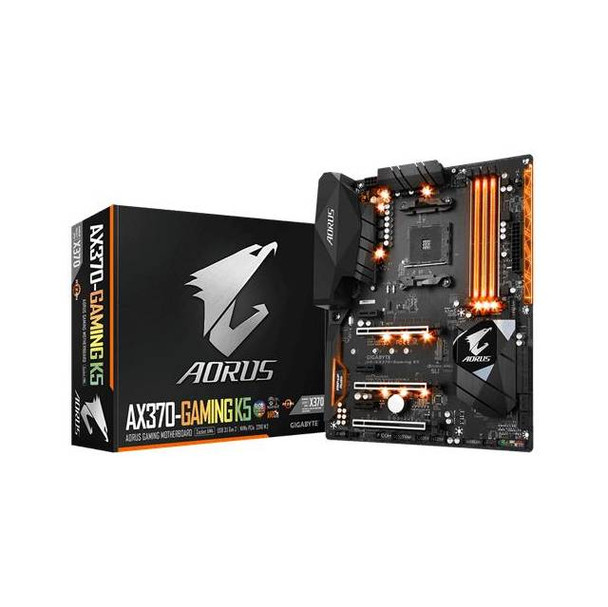 GIGABYTE GA-AX370-GAMING K5 Socket AM4/ AMD X370/ DDR4/ Quad CrossFireX & Quad SLI/ SATA3&USB3.1/ M.2&SATA Express/ A&GbE/ ATX Motherboard