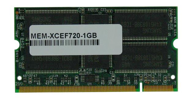MEM-XCEF720-1GB - Cisco 1GB 200 Pin DDR 266Mhz ECC CL 2.5 Memory Upgrade for Catalyst 6500 DFC3A