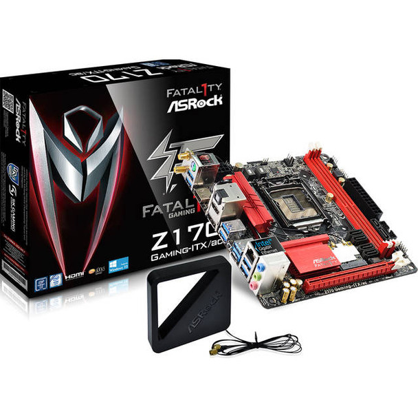 ASRock FATAL1TY Z170 GAMING-ITX/AC LGA1151/ Intel Z170/ DDR4/ SATA3&USB3.1/ M.2&SATA Express/ A&GbE/ Mini-ITX Motherboard