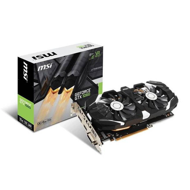 MSI NVIDIA GEFORCE GTX 1060 6GT OCV1 6GB GDDR5 DVI/HDMI/DisplayPort PCI-Express Video Card
