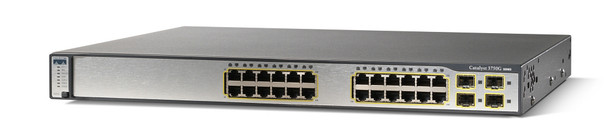 WS-C3750G-24TS-S - Cisco Catalyst 3750 24-Ports Ethernet 10/100/1000 4-Ports SFP-based Gigabit Ethernet Switch (Refurbished)