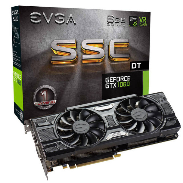 EVGA NVIDIA GeForce GTX 1060 SSC DT 6GB GDDR5 DVI/HDMI/3DisplayPort PCI-Express Video Card w/ ACX 3.0