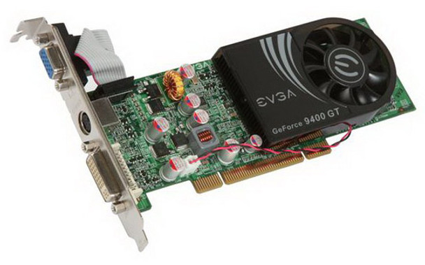 512-P1-N946-LR - EVGA GeForce 9400 GT 512MB DDR2 64-Bit PCI DVI/ D-Sub/ HDTV/ S-Video Out/ HDCP Ready Low Profile Video Graphics Card