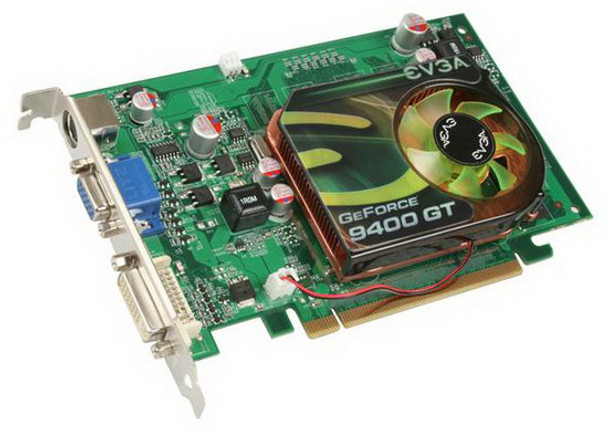512-P3-N940-LR - EVGA GeForce 9400 GT 512MB DDR2 64-Bit PCI Express 2.0 x16 D-Sub/ DVI/ HDTV/ S-Video Out Video Graphics Card