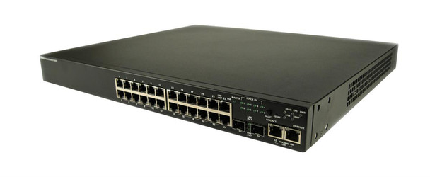 G636F - Dell PowerConnect 3524P 24-Ports 10/100 + 2 x shared SFP + 2 x 10/100/1000 Fast Ethernet Switch (Refurbished)