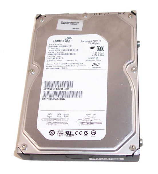 436241-001-U - HP 250GB 7200RPM SATA 3GB/s non Hot-Plug 3.5-inch Hard Drive
