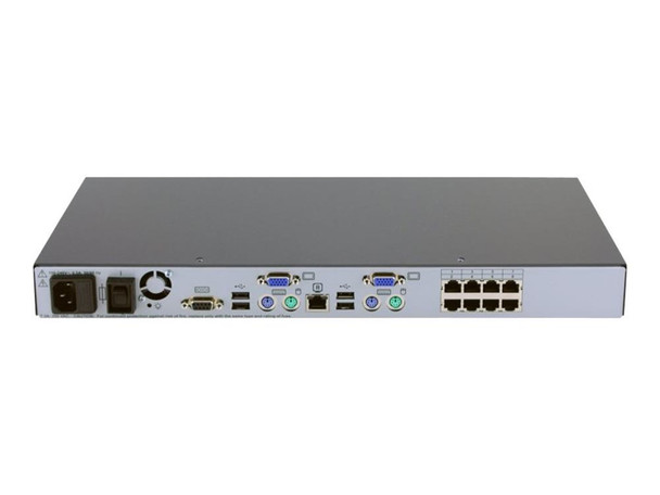 517690-001 - HP 0x2x8-Port Analog KVM Server Console Switch PS/2 RJ-45 G2 1U 2 Local Users Stackable