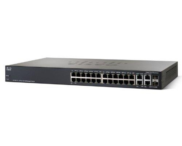 SRW224G4-K9-NA - Cisco Small Business 300 Series 24-Ports 10/100 2-Ports 10/100/1000 2-Ports Combo mini-GBIC Managed Switch (Refurbished)