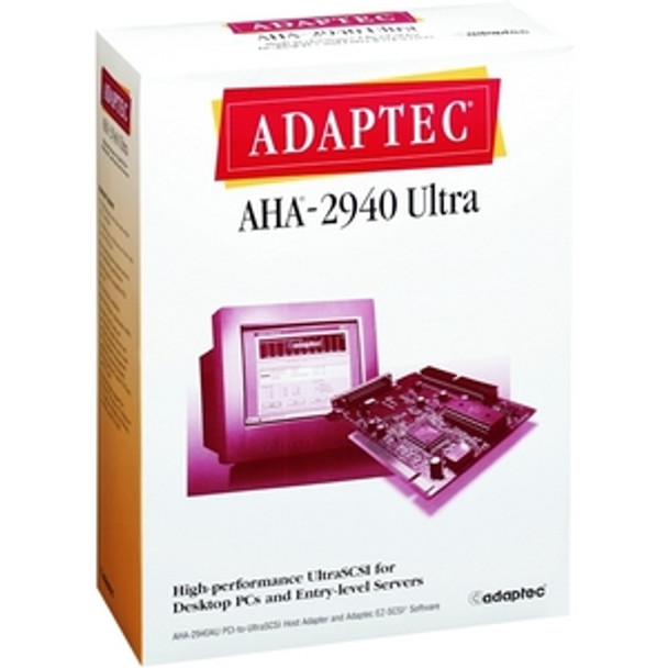 989000-R - Adaptec AHA-2940 Ultra SCSI Controller - 20MBps - 1 x 50-pin HD-50 Ultra SCSI - SCSI External 1 x 50-pin IDC Ultra SCSI - SCSI Internal