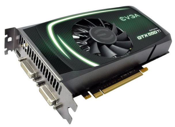 01G-P3-1556-KR - EVGA GeForce GTX 550 Ti 1GB GDDR5 192-Bit PCI Express x16 2.0 2 x DVI/ mini-HDMI SLI Ready/ Supported Video Graphics Card