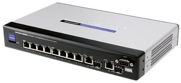 SRW208MP - Linksys 8-Port 10/100 POE (8-Port) Switch SNMP with Webview QOS 2GBIC PT (Refurbished)