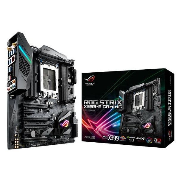 Asus ROG Strix X399-E Gaming Socket TR4/ AMD X399/ DDR4/ Quad-GPU CrossFireX & Quad-GPU SLI/ SATA3&USB3.1/ M.2&U.2/ A&GbE/ EATX Motherboard