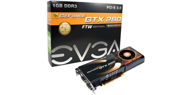 01G-P3-1286-BR - EVGA nVidia GeForce GTX 280 FTW Edition 1GB 512-Bit GDDR3 PCI Express 2.0 Video Graphics Card