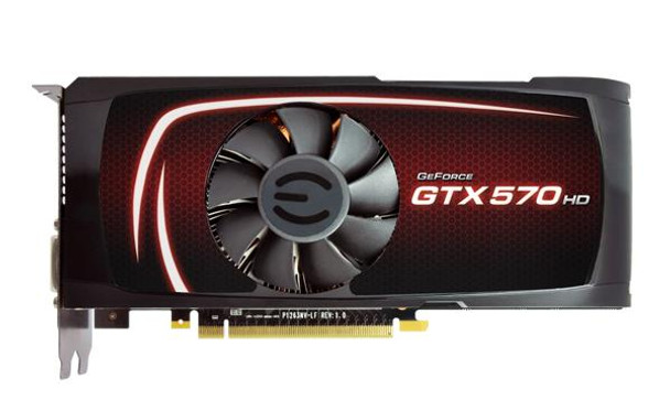 012-P3-1571-AR - EVGA GeForce GTX 570 HD 1280MB 320-Bit GDDR5 PCI Express 2.0 x16 HDCP Ready SLI Support Video Graphics Card