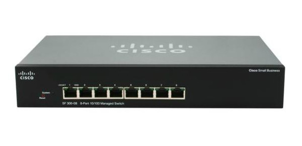 SRW208P-K9-NA - Cisco SF 302-08P 8-port 10/100 PoE Managed Switch (Refurbished)