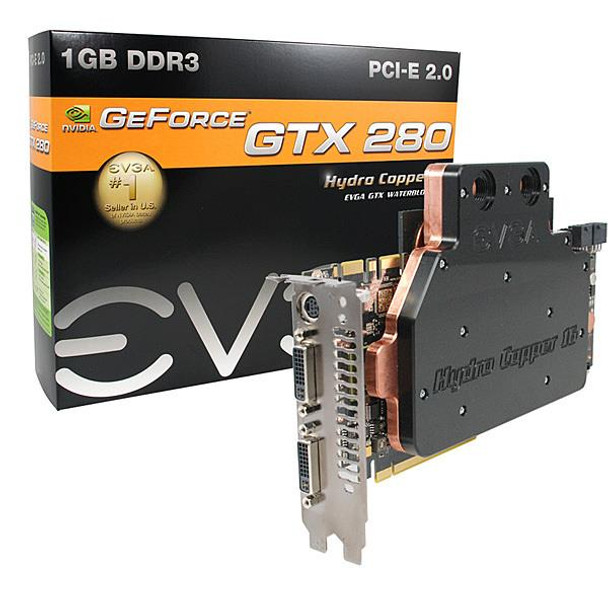 01G-P3-1289-E1 - EVGA nVidia GeForce GTX 280 Hydro Copper 16 1GB 512-Bit GDDR3 PCI Express 2.0 Video Graphics Card