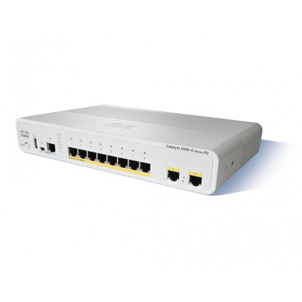 Cisco Catalyst Compact 2960CPD-8TT-L Switch 8 Ports- Managed- Desktop