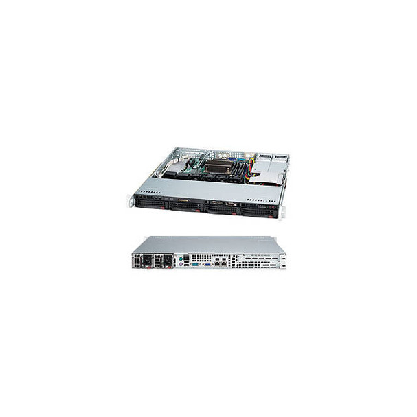 Supermicro SuperChassis CSE-813MFTQC-R407CB 400W 1U Rackmount Server Chassis (Black)