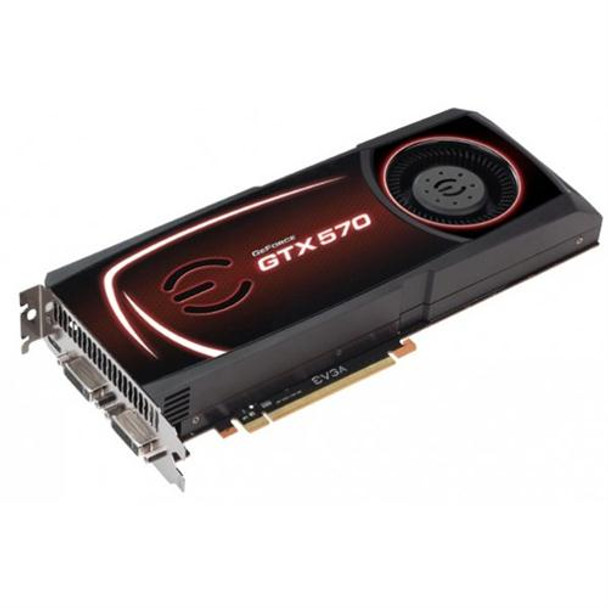 012-P3-1572-KR - EVGA GeForce GTX 570 SuperClocked 1280MB GDDR5 320-Bit PCI Express 2.0 x16 Dual-Link DVI/Mini-HDMI/ HDCP Ready/ SLI Support Video Graphics C