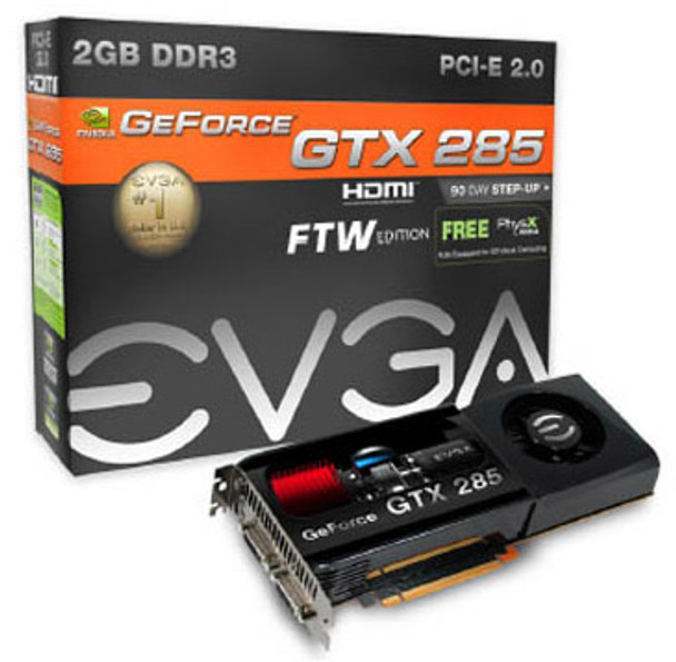 02G-P3-1186-AR - EVGA nVidia GeForce GTX 285 Superclocked Edition 2GB 512-Bit DDR3 PCI Express 2.0 Video Graphics Card