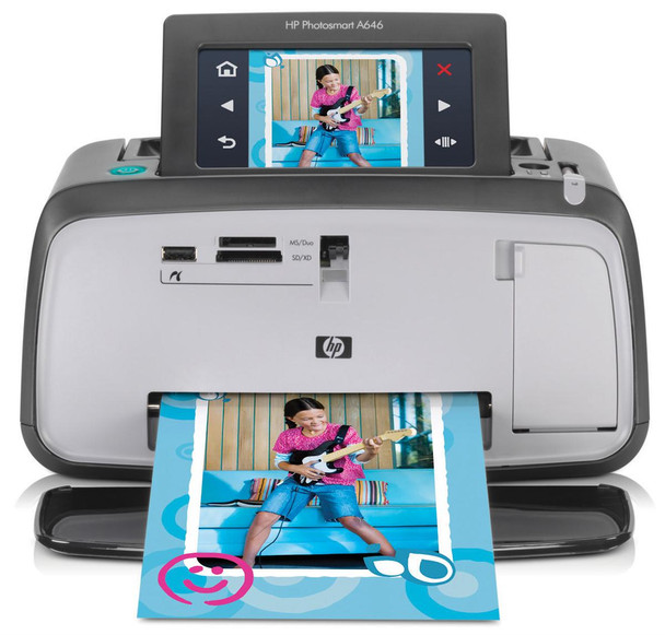 CC001A#B1H - HP PhotoSmart A646 Compact Photo Color InkJet Printer (Refurbished) with Bluetooth