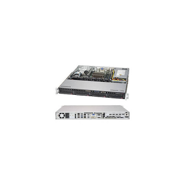 Supermicro SuperServer SYS-5019S-M2 LGA1151 350W 1U Rackmount Server Barebone System (Black)