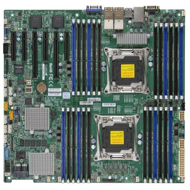 Supermicro X10DRC-LN4+-B Dual LGA2011/ Intel C612/ DDR4/ SATA3&SAS3&USB3.0/ V&4GbE/ Enhanced EATX Server Motherboard