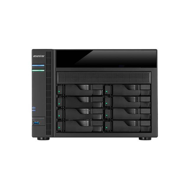 ASUSTOR AS5008T Intel Celeron 2.41GHz/ 1GB DDR3L/ 4GbE/ 2eSATA/ USB3.0/ 8-bay Desktop NAS