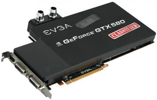 03G-P3-1597-D3 - EVGA GeForce GTX 580 Classified Ultra Hydro Copper 3GB 384-Bit GDDR5 PCI Express 2.0 x16 HDCP Ready/ SLI Support Video Graphics Card