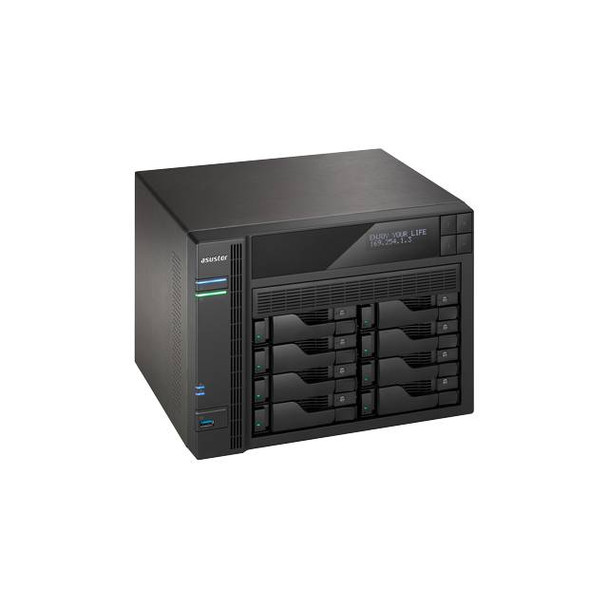 ASUSTOR AS7008T Intel i3 3.5GHz/ 2GB DDR3/ 2GbE/ 2eSATA/ USB3.0/ 8-bay Desktop NAS