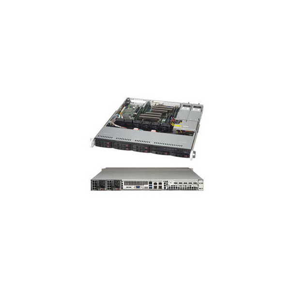 Supermicro SuperServer SYS-1028R-MCTR Dual LGA2011 600W 1U Rackmount Server Barebone System (Black)