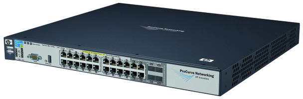 J8692A#ABA - HP ProCurve 3500YL 24G-Power Intelligent Edge Switch 24 x 10/100/1000Base-T LAN 4 x SFP (mini-GBIC) 1 x Expansion Slot Stackable Ethernet Switch