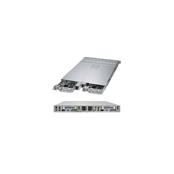 Supermicro SuperServer SYS-1028TP-DTR Two Node Dual LGA2011 1000W 1U Rackmount Server Barebone System (Black)