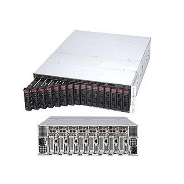 Supermicro SuperServer SYS-5038ML-H8TRF Eight Node LGA1150 1620W 3U Rackmount Server Barebone System (Black)