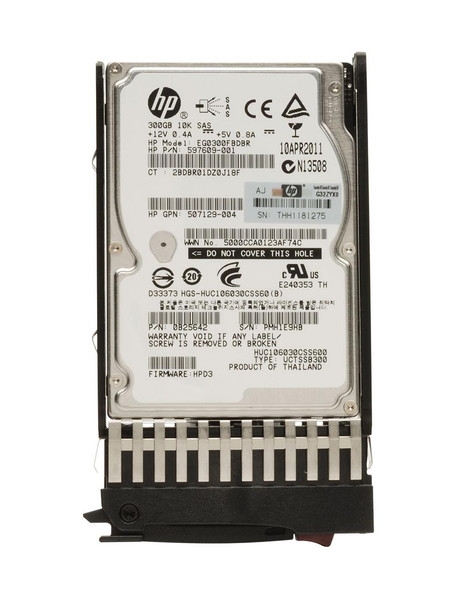 EG0300FBDBR - HP 300GB 10000RPM SAS 6GB/s Hot-Pluggable Dual Port 2.5-inch Hard Drive