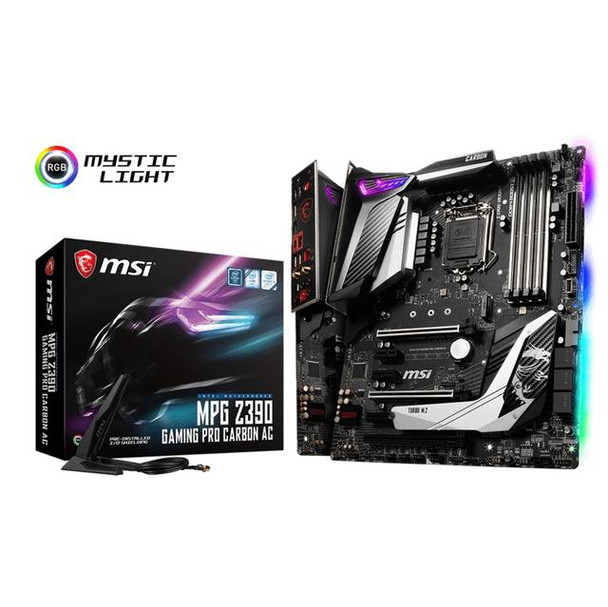 MSI MPG Z390 GAMING PRO CARBON AC LGA1151/ Intel Z390/ DDR4/ 3-Way CrossFireX & 2-Way SLI/ SATA3&USB3