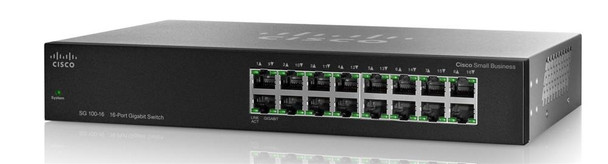 SG100-16 - Cisco Small Business SG100 16-Port 10/100/1000Mbps Gigabit Unmanaged Switch (Refurbished)