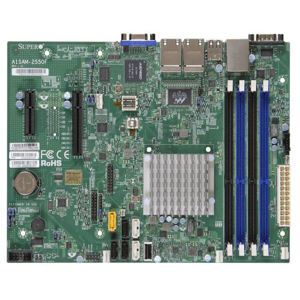 Supermicro A1SAM-2550F-B Intel Atom C2550/ DDR3/ SATA3/ V&4GbE/ MicroATX Motherboard & CPU Combo