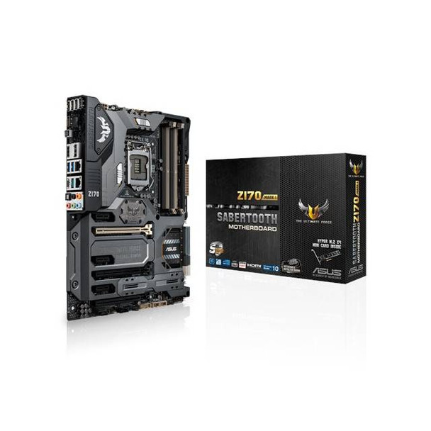 Asus SABERTOOTH Z170 MARK 1 LGA1151/ Intel Z170/ DDR4/ Quad CrossFireX & Quad SLI/ SATA3&USB3.1/ M.2&SATA Express/ A&2GbE/ ATX Motherboard