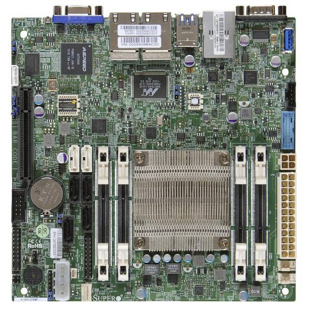 Supermicro A1SRI-2558F-B Intel Atom C2558/ DDR3/ SATA3USB3.0/ V&4GbE/ Mini-ITX Motherboard & CPU Combo