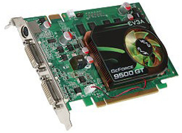 01G-P3-N959-TR - EVGA GeForce 9500 GT 1GB 128-Bit DDR2 PCI Express 2.0 x16 Dual DVI/ HDTV/ S-Video Out/ HDCP Ready/ SLI Supported Video Grap