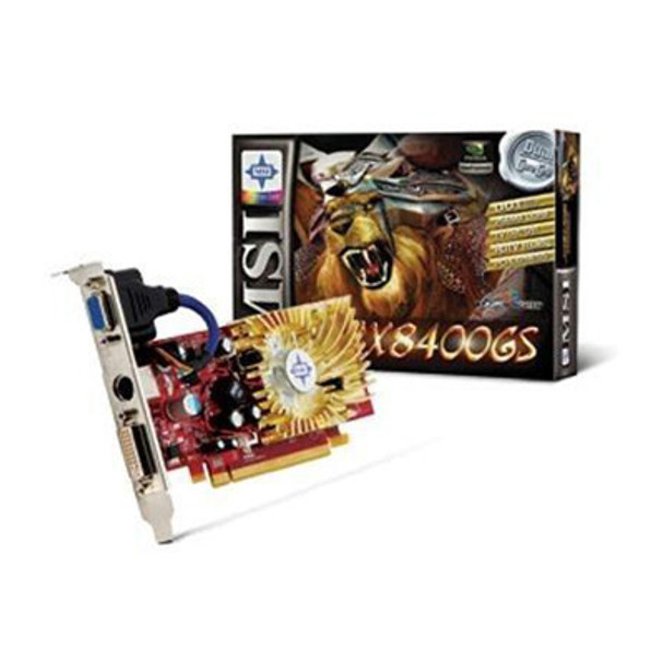 N8400GS-TD256H - MSI Nvidia GeForce 8400GS Silent 256MB DVI/HDCP PCI-Express Video Graphics Card