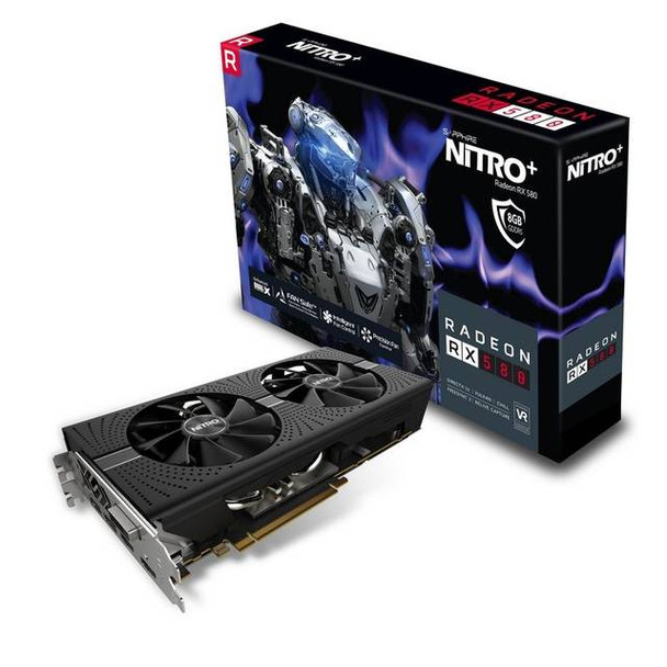 Sapphire Nitro+ AMD Radeon RX 580 8G GDDR5 DVI/2HDMI/2DisplayPort PCI-Express Video Card