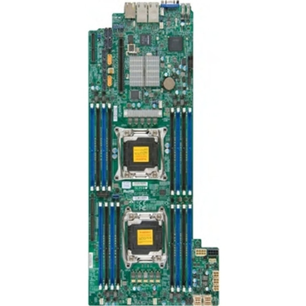 MBD-X10DRFR-NT-P SuperMicro X10DRFR-NT Dual Socket R3 LGA 2011 Xeon E5-2600 v4 / v3 Intel C612 Chipset DDR4 16 x DIMM 10 x SATA 6Gbps Proprietary Twin