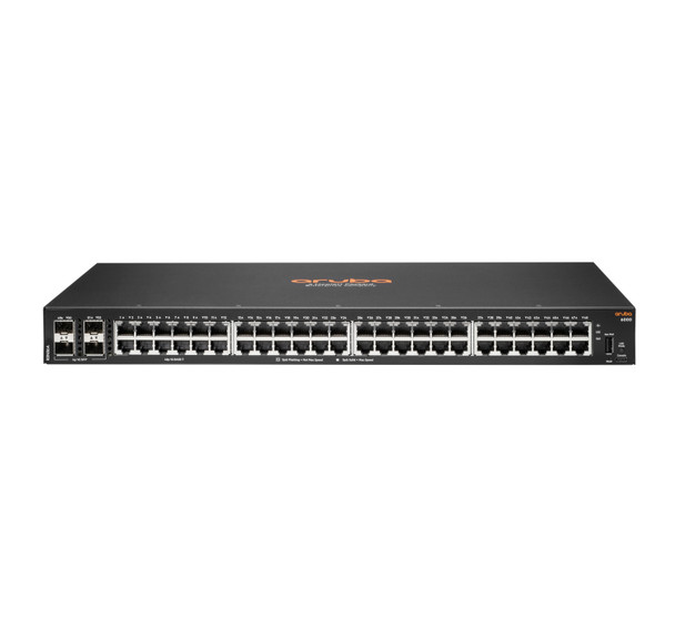 R8N86A#ACC - R8N86A#ACC - HPE Aruba 6000 48G 4SFP Switch - Switch - L3 - Managed - 48 x 10/100/1000 + 4 x Gigabit SFP - side to side airflow - rack-mountable - AC 100 - 127 V / 200 - 240 V - factory integrated