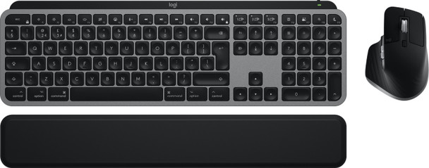 920-012844 , Logitech MX Keys S Combo for Mac keyboard Mouse included Home/Office RF Wireless + Bluetooth QWERTY UK English Aluminium, Black
