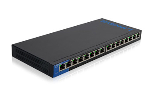 LGS116-UK , Linksys LGS116-UK network switch Unmanaged Gigabit Ethernet (10/100/1000) Black