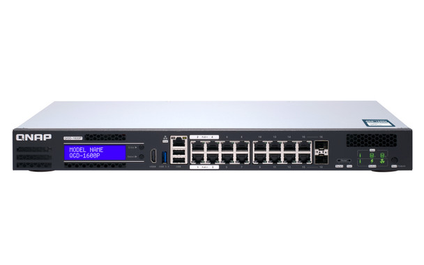 QGD-1600P-8G , QNAP QGD-1600P Managed Gigabit Ethernet (10/100/1000) Power over Ethernet (PoE) 1U Black, Grey - QGD-1600P-8G