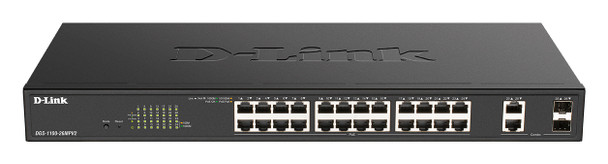 DGS-1100-26MPV2/E , D-Link DGS-1100-26MPV2/E network switch Managed L2 Gigabit Ethernet (10/100/1000) Power over Ethernet (PoE) Black