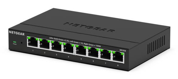 MS308E-100EUS , NETGEAR MS308E Unmanaged 2.5G Ethernet (100/1000/2500) Black